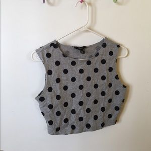 Polka dot crop top